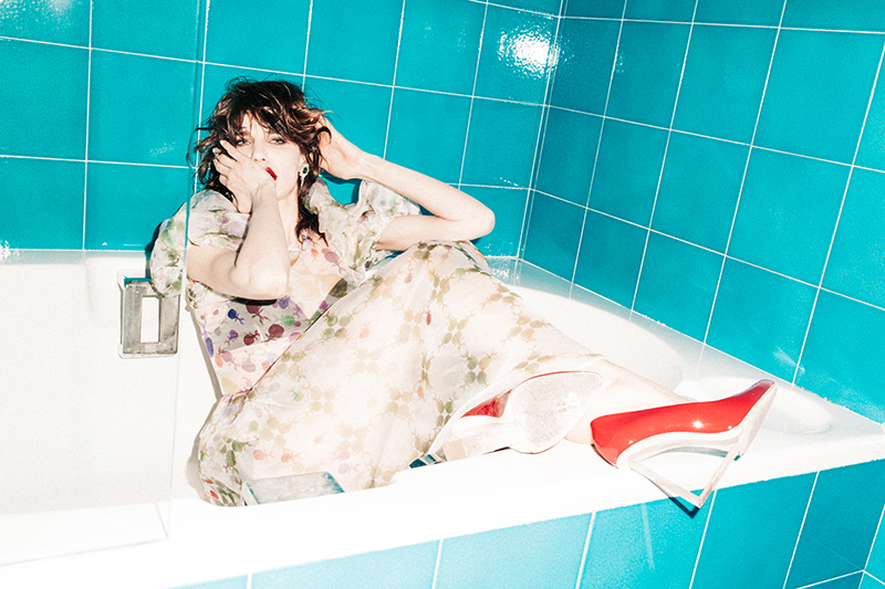 Dress: Geeks&Stitches, shoes: Maison Martin Margiela, earrings: Anna dello Russo x H&M