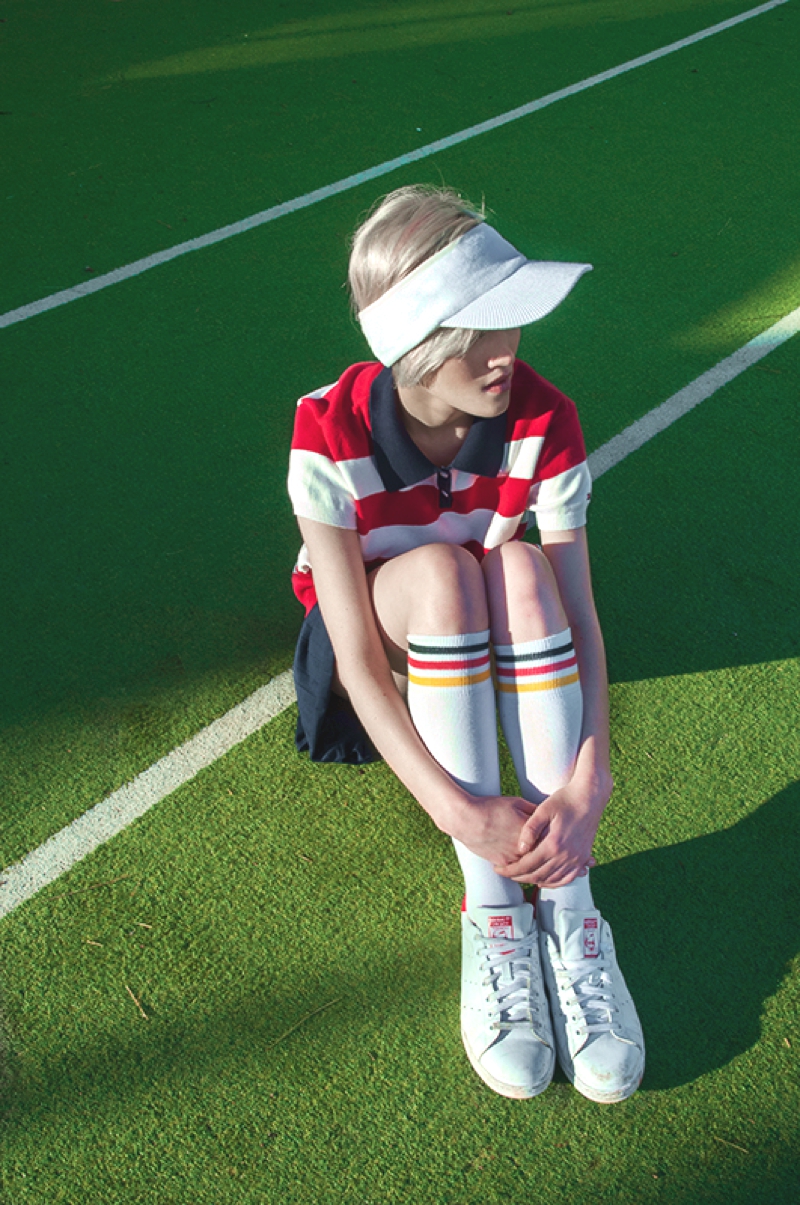Polo: Tommy Hilfiger, Skirt: H&M, Socks: Adidas, Hat: Nike, Shoes: Adidas