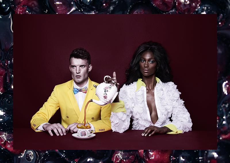 Suit: Adam Waite, Shirt: Adam Waite, Bow tie: Digby Jackson London, Ruffle Shirt: Digby Jackson Studio