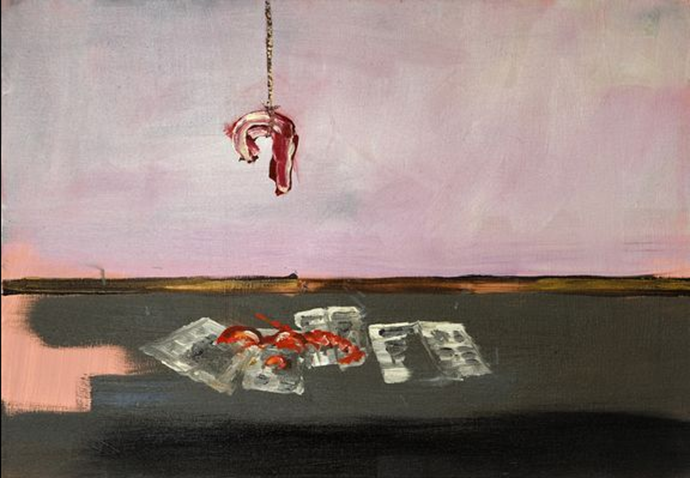 Still Life with a slice of Bacon on a string, 2006