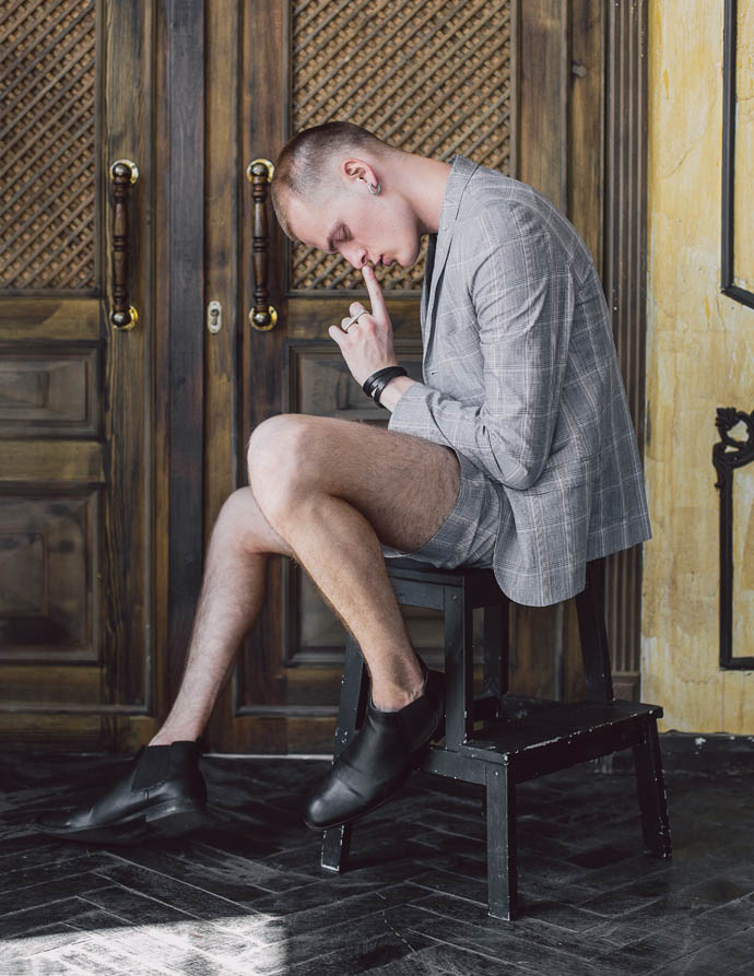 Suit - Topman, Boots - H&M