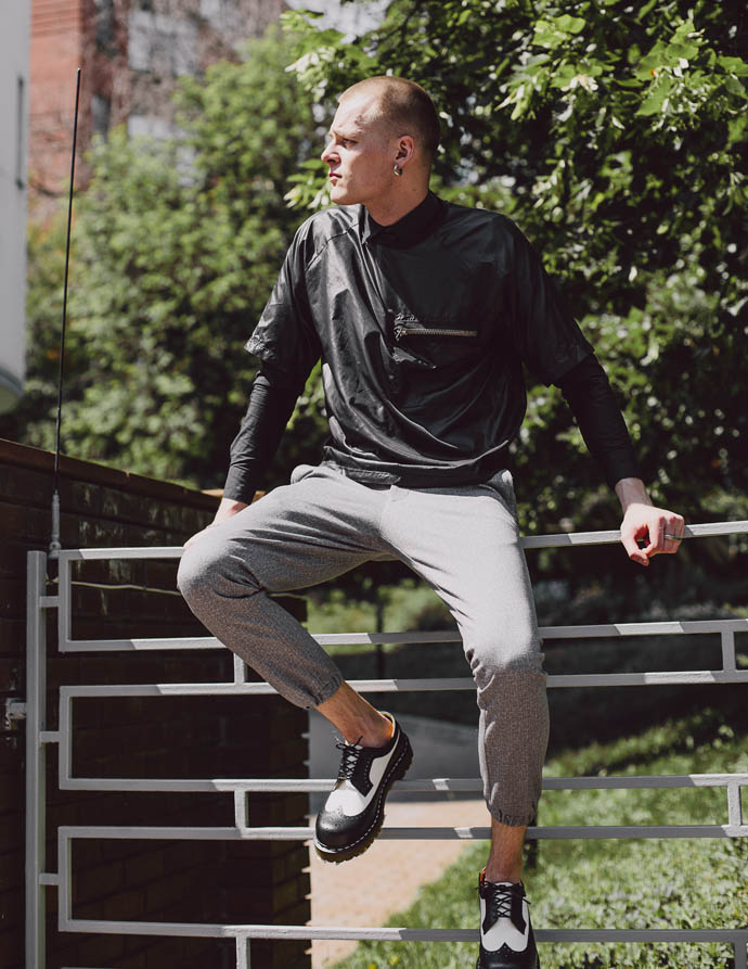 Shirt - Topman, Singlet - Topman, Trousers - Neil Barrett, Boots - Dr. Martens