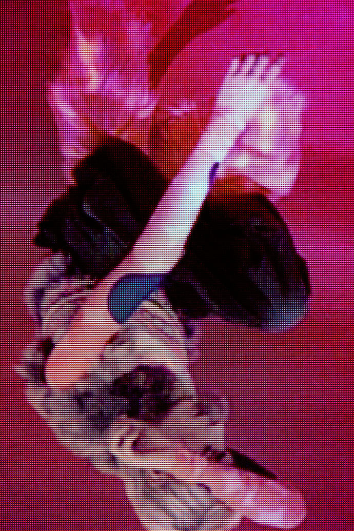 vest by Mucho Gusto, top by Fabien Verriest, cargo pants are vintage US army, platforms by Groundscore 