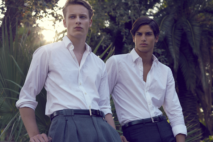 left. shirt and pants by LVStudio right: shirt by Zara, pants by COS