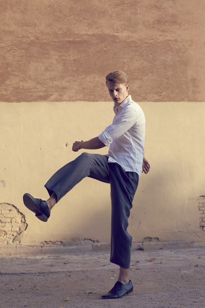 pants by LVStudio, shirt by COS, shoes by Zara