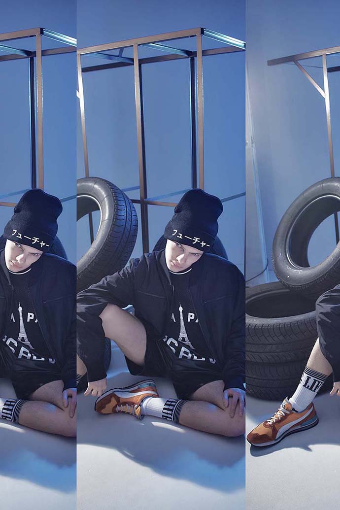 hat type of "Beanie": MISBEHAVE MISBHV. - Ortalion jacket: PiFashion by Arkadius. - blackt T-shirt: Criminal Damage London. - shorts: MISBEHAVE MISBHV
