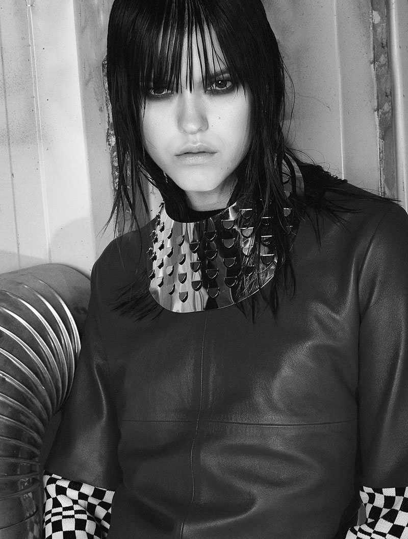 Leather top: Pellessimo Print top: Deux A Necklace: Isabelle Michel