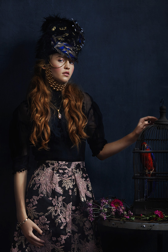 Headpiece: Le Roni Dress: Made in Wonderland by Tonje Arnesen, Skirt: Miss Selfridge, Necklace and Bracelet: Topshop