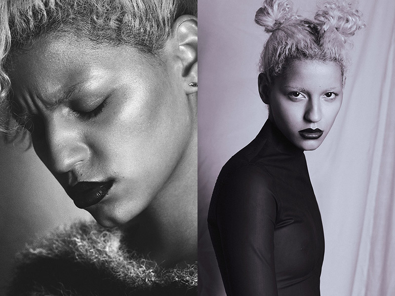 Left: Pullover: H&M  Right: Top: Kim West Latex