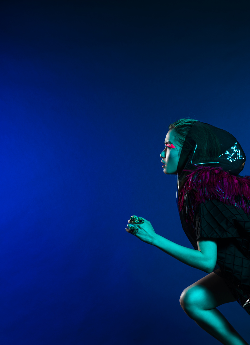 Dress - Mashael Alrajhi, Jewellery - Sylvie Corbelin