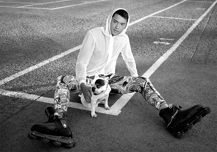 Tunic: Manderlay Leggins: Rubén Galarreta Roller skates: Roces