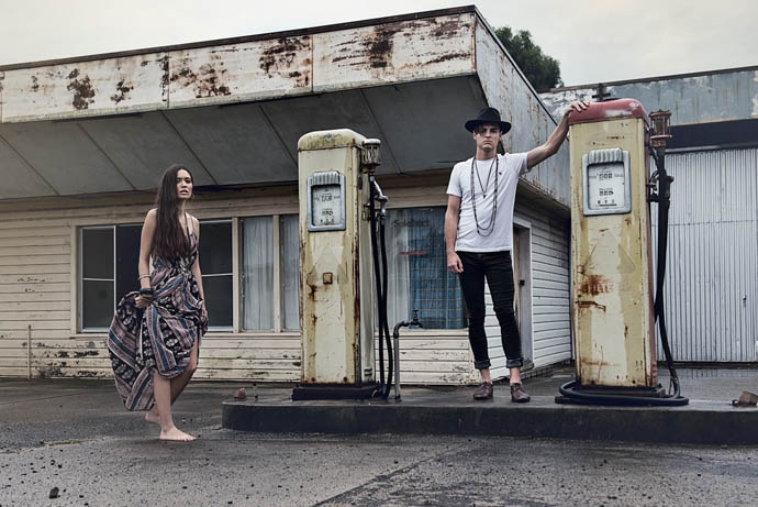 Maya is wearing- Maheya Dress Sam is wearing- Jeans- Strata, models own shirt, SJ Dynasty necklace, ring- Buffalo girl