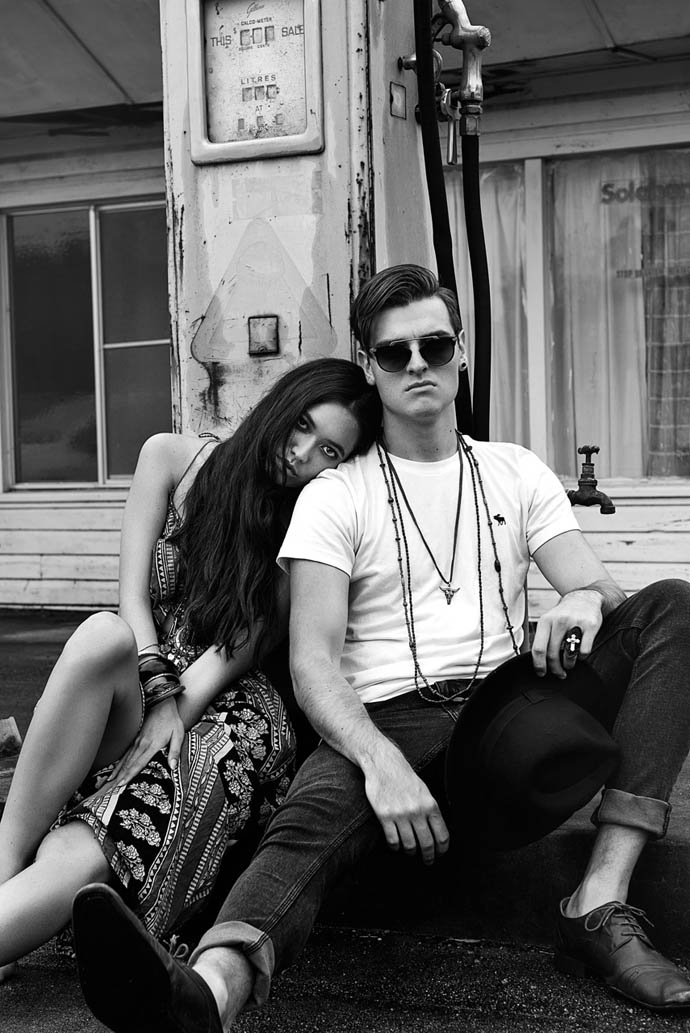 Maya is wearing- Maheya Dress Sam is wearing- Jeans- Strata, models own shirt, SJ Dynasty necklace, ring- Buffalo girl