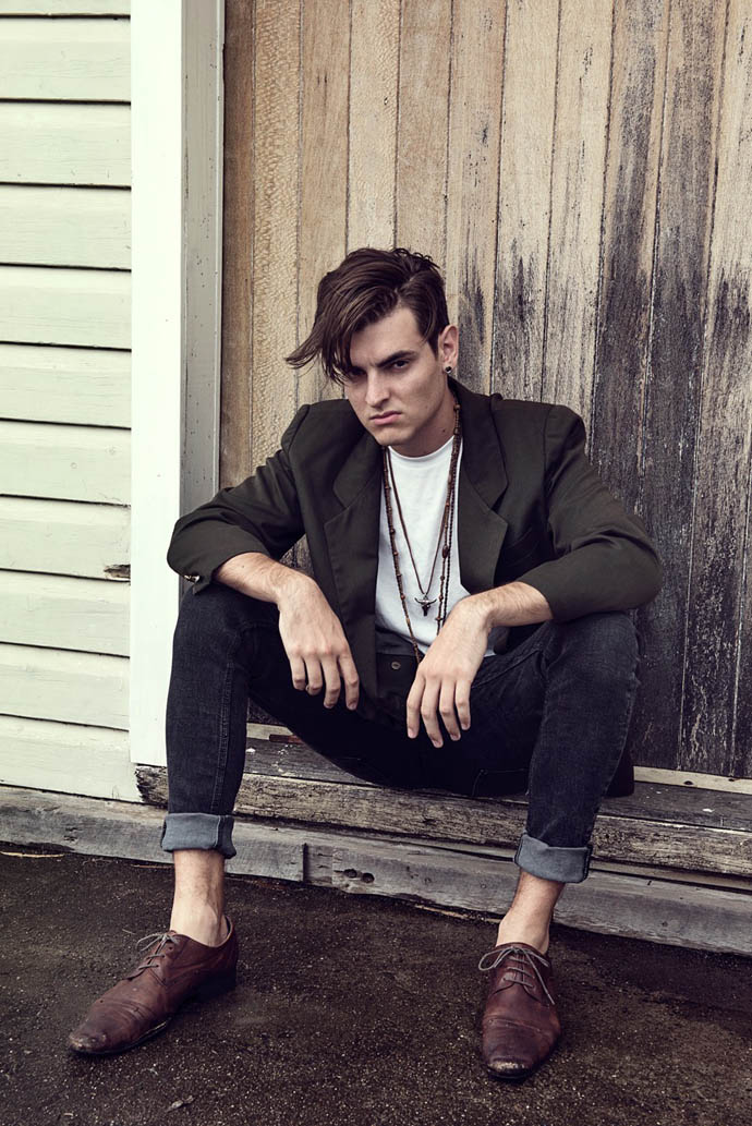 Sam is wearing- Vintage Jacket, Jeans- Strata
