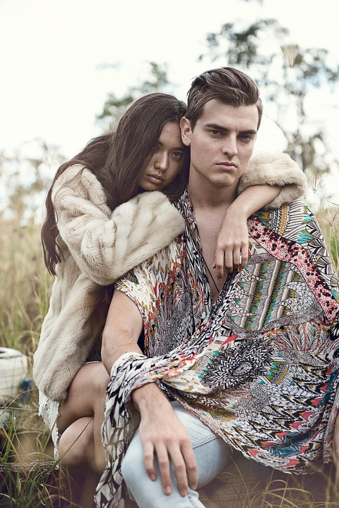 Maya is wearing- Vintage faux fur Jacket and dress Sam is wearing- Thrills co. Jeans, Necklace- SJ Dynasty
