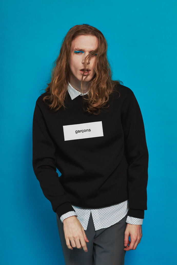 Cotton printed shirt, Paul Smith Neoprene and cotton sweat, The New Vision