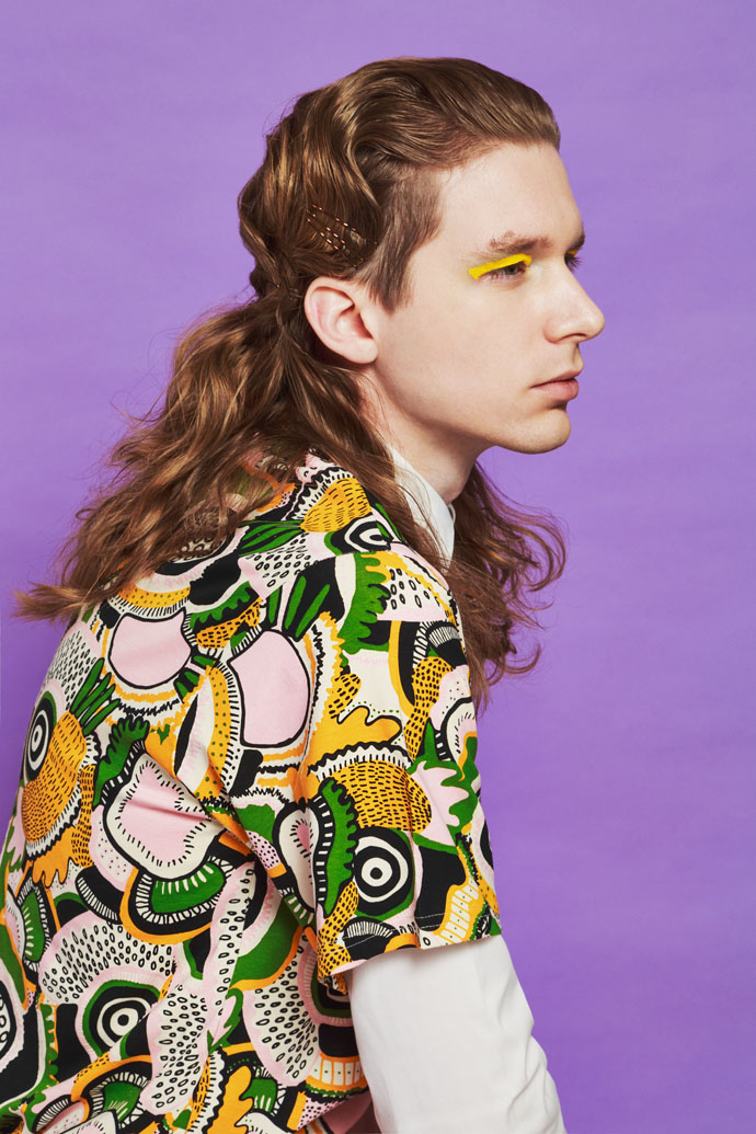 Cotton white shirt, Saint Laurent Printed t-shirt, Monki Chino pants, Polo Ralph Lauren