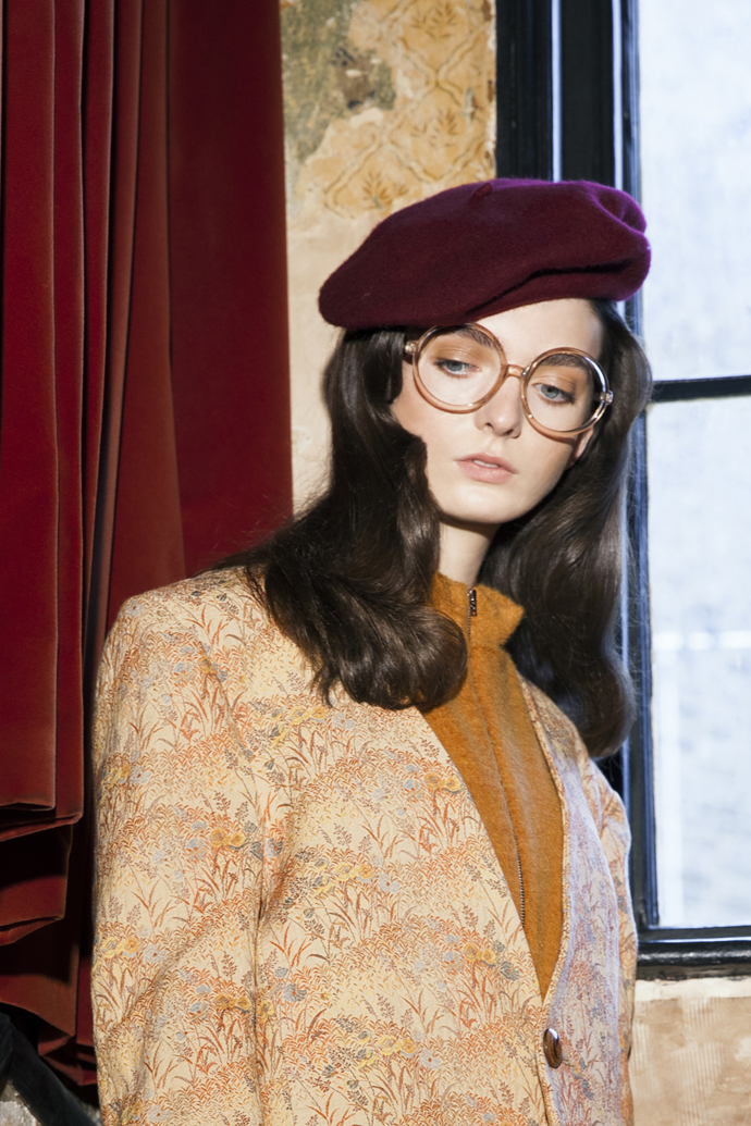 The Bee's Sneeze dress & jacket, Vintage glasses