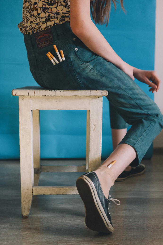 shirt, jeans - all vintage