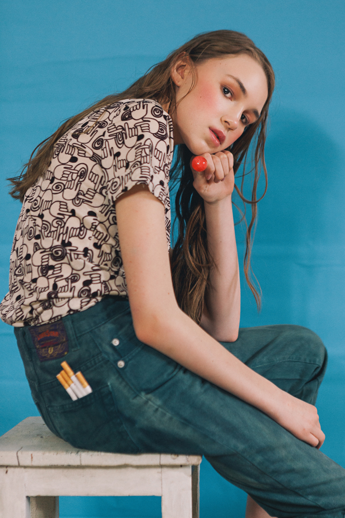 shirt, jeans - all vintage