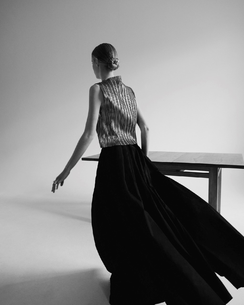 Sofia wears Dress by Brunello Cucinelli Ring by Atelier Swarovski