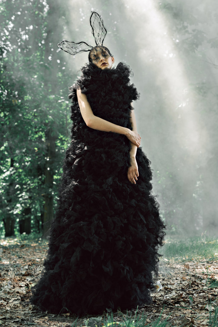 Dress by Hector Miguel Head accessories by MS.SUE