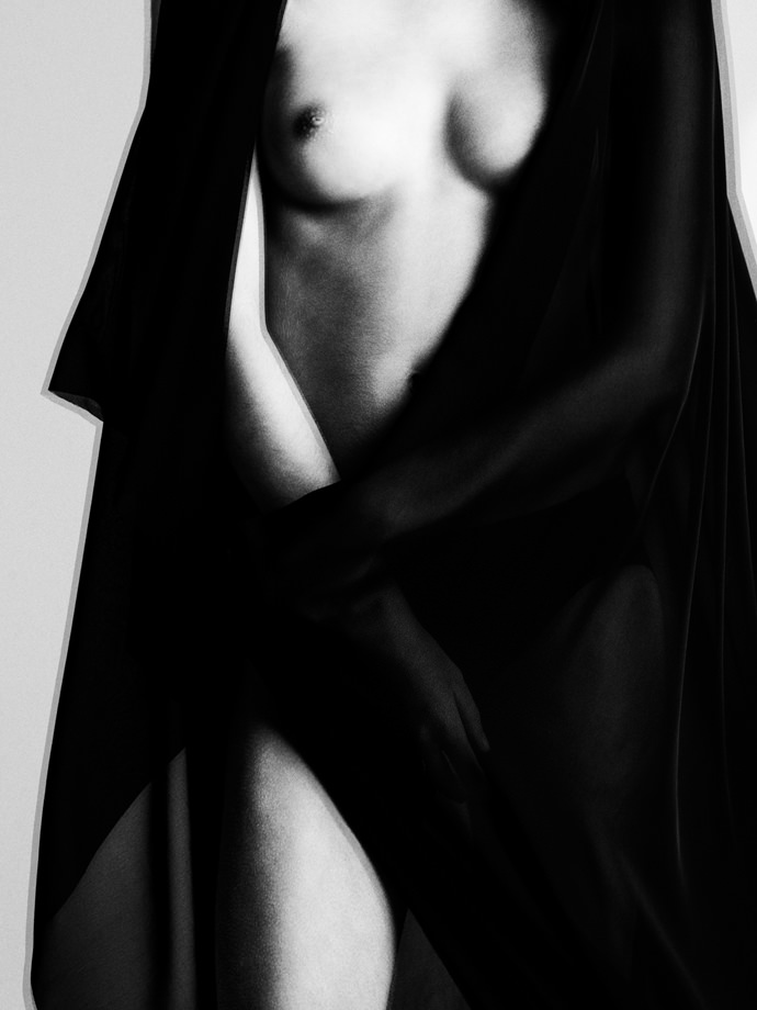 Black Silk Organza, Mood Fabrics