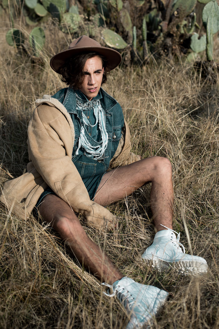 Camel Jacket - Caterpillar  Denim Neck Piece - Marianne Fassler Denim Shirt, jacket, dungarees - Topman  Shoes - Jeep Footwear Hat - Hat city  