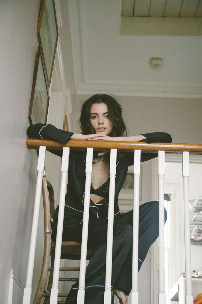 black satin pajama outfit - &OtherStories