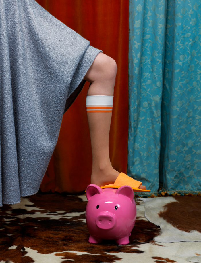 Skirt by Luca Sciascia Nylon socks Wolford Shoes by hotel shoes