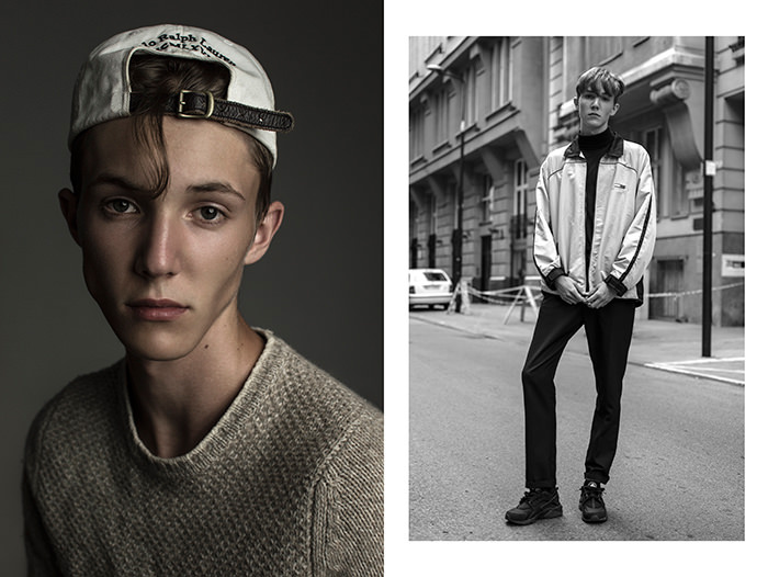 Ralph Lauren cap, Massimo Dutti sweater, Tommy Hilfiger jacket, Zara turtleneck pullover, Zara pants, Nike Air Huarache 