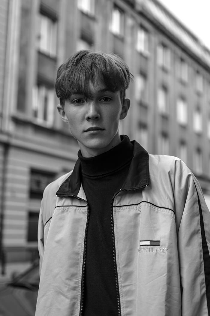 Tommy Hilfiger jacket, Zara turtleneck pullover 