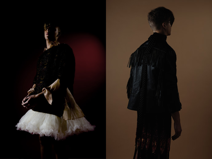 SX Top Dries Van Noten Shirt Gian Marco Funari Skirt Vintage DX Perfecto with fringes and foulard VINAGE Skirt Roberto Cavalli 