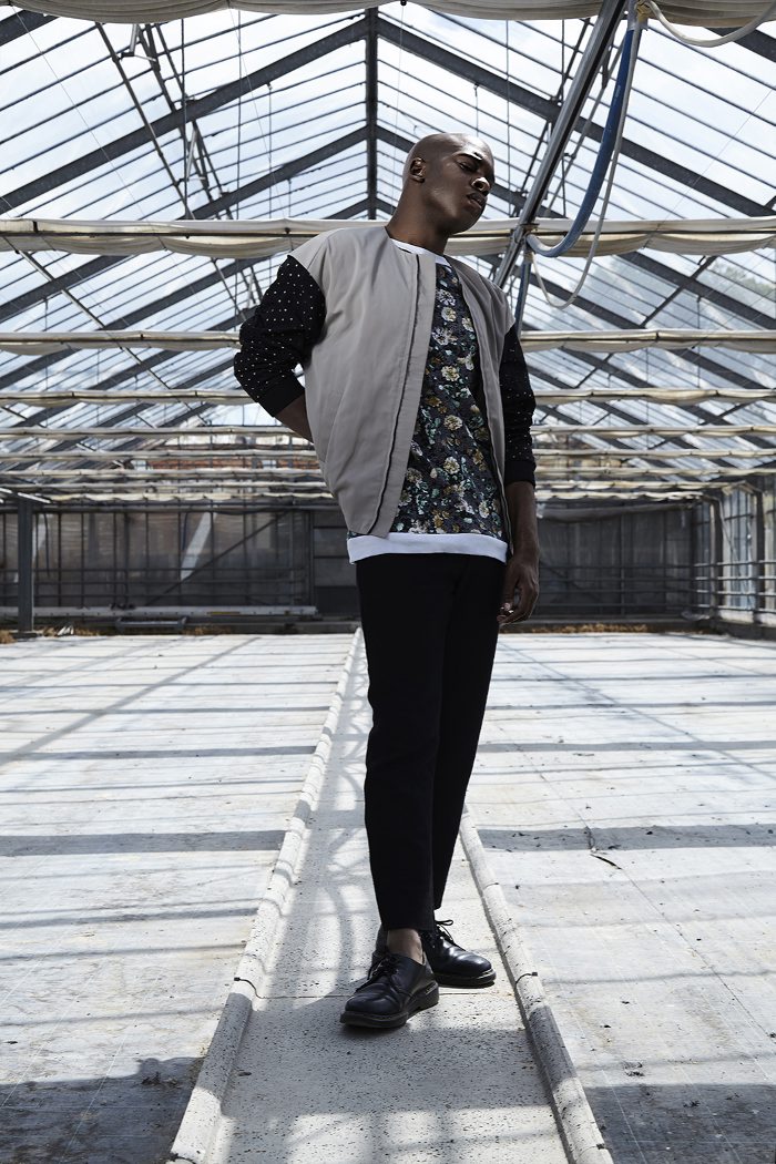 Jacket by Goetze Pullover by Don Arentino Trousers by Vladimir Karalev Shoes by Dr. Martens
