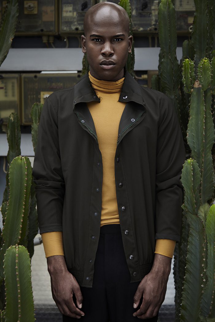 Shirt by Sharonda Quainoo Turtleneck by Johny Pham Trousers by Darkoh