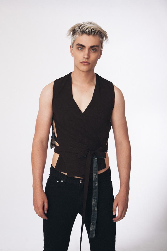 Jean Paul Gaultier couture waist coat, Jean Paul Gaultier for Target jeans 