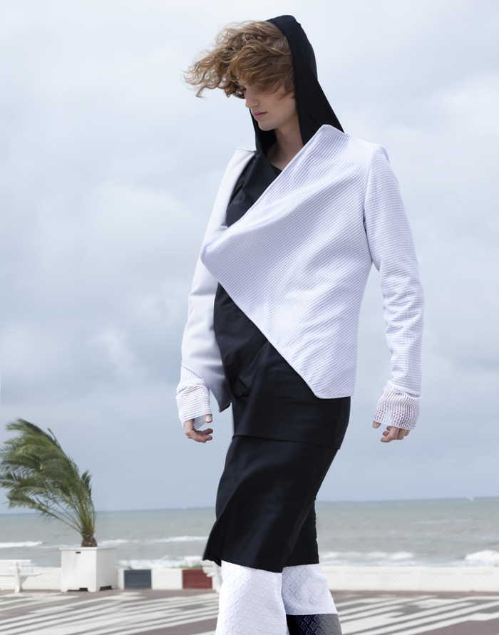 Top, jacket, trousers by Isabell Schulz