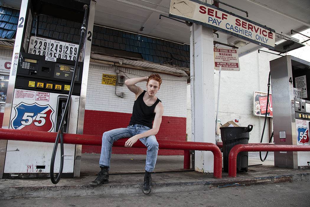 Black Tank Top: Calvin Klein Blue Denim: American Eagle Boots: Steven Madden