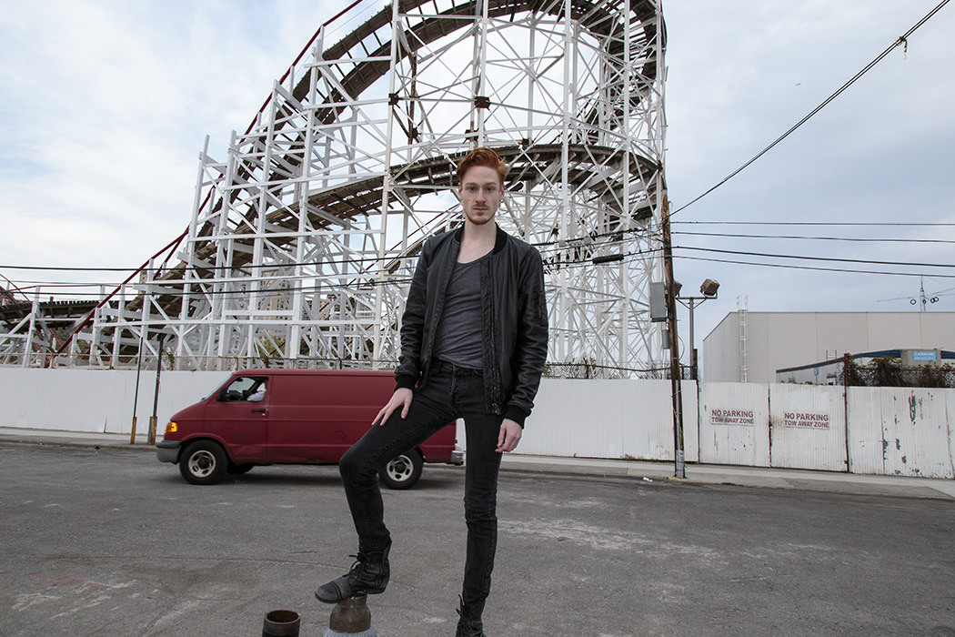 Grey Tank Top: Ralph Lauren Boots: Steven Madden Leather Jacket: Sisley Black Denim: H&M