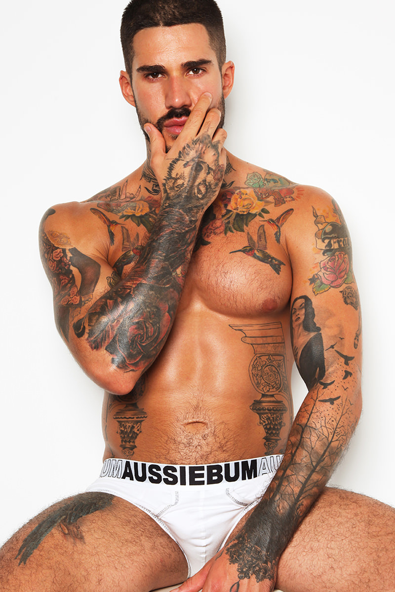 aussieBum White/Black Enlarge It Brief