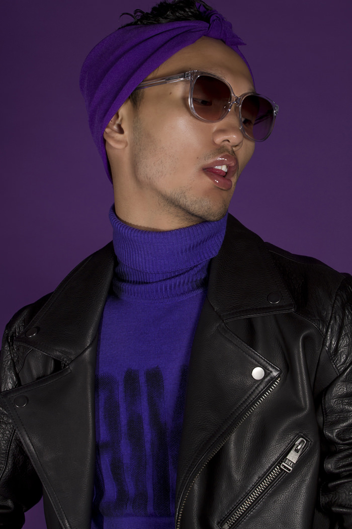 Jersey and Leather Jacket - Dirk Bikkenbers, Sunglasses - Visionario