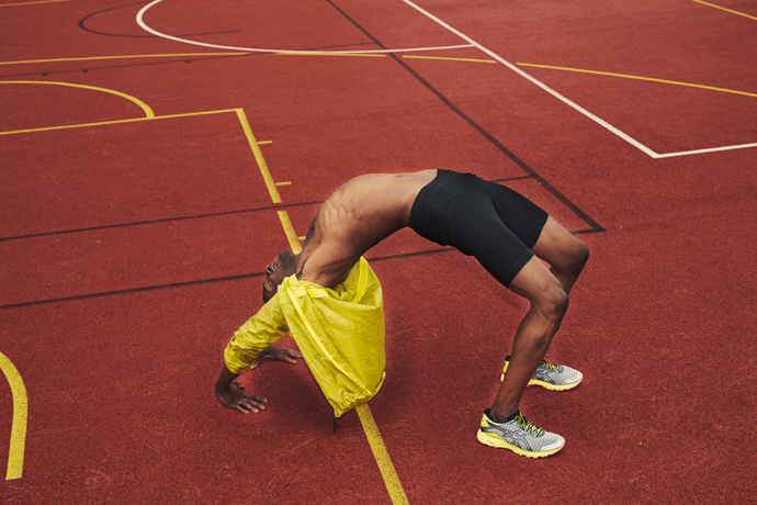 Running jacket by Asics Tights by Asics Trainers by Asics