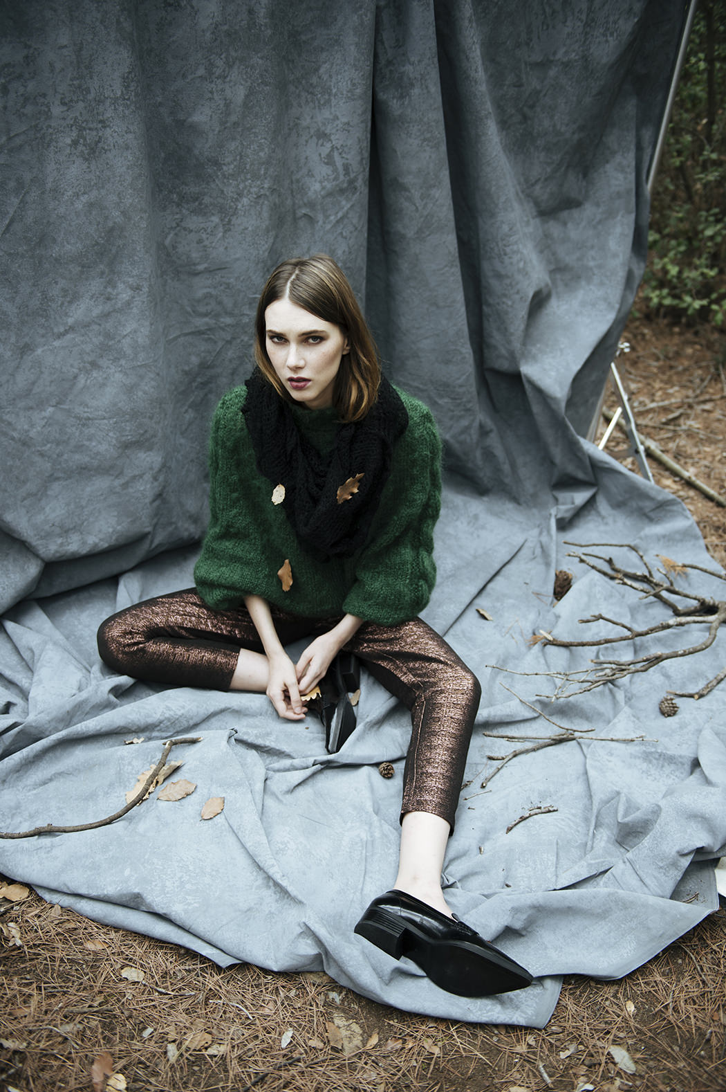 Sweater & scarf by Odd one out Trousers by Azabala Shoes by Zara