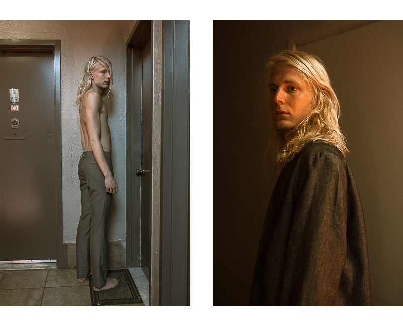 Left: Ralf Lauren Slim-Fit Trouser Right: COS Top 