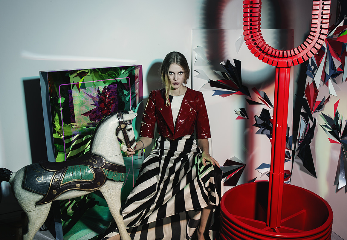 Nina : Jacket & Dress by Thomas Hanisch, Jewelry by Cartier