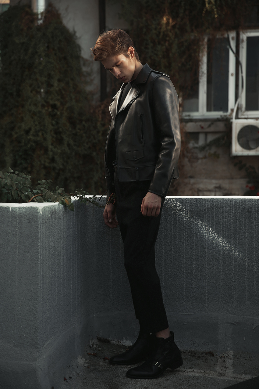 Sweater - Dior Trousers - Zara Shoes - Zara Leather Jacket - YSL Sunglasses - Celine 