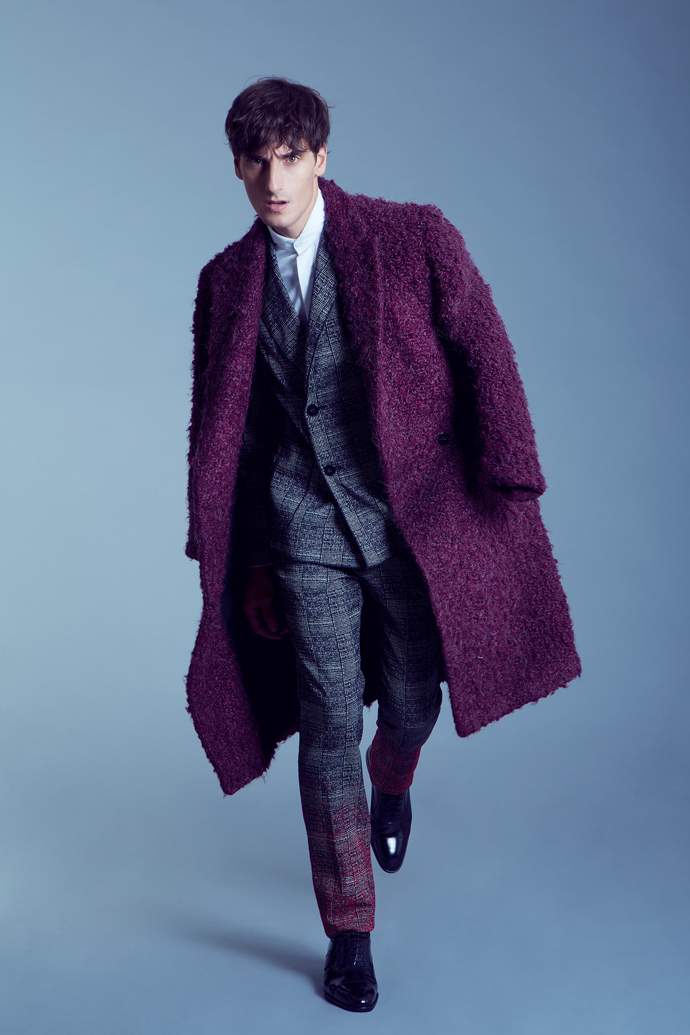 Coat: Christian Pellizzari Jacket: Christian Pellizzari Shirt: EdithMarcel Trousers: Christian Pellizzari Shoes: Stylist's Own
