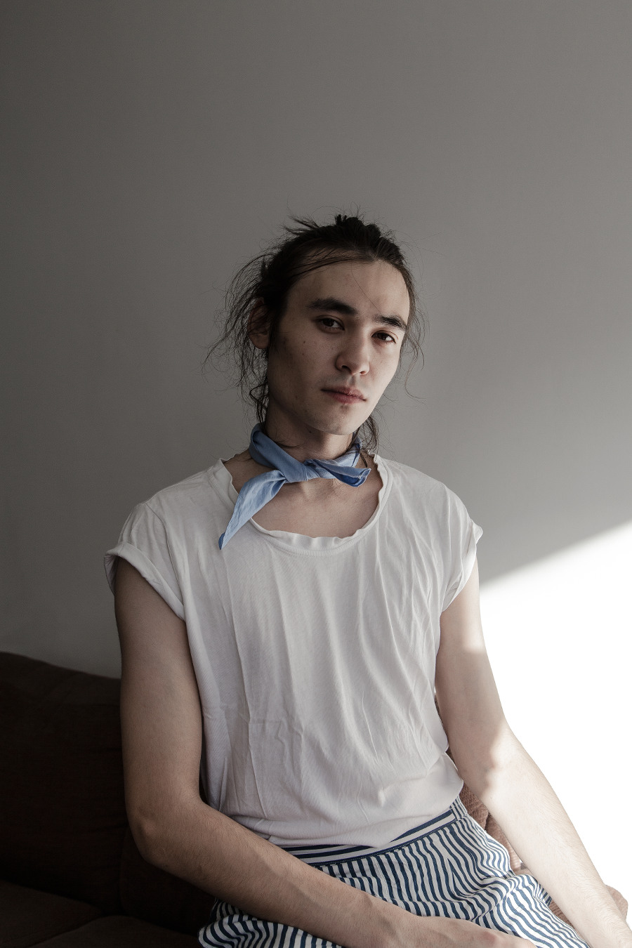 Shirt by Acne Trousers by Zara Scarf by Muji