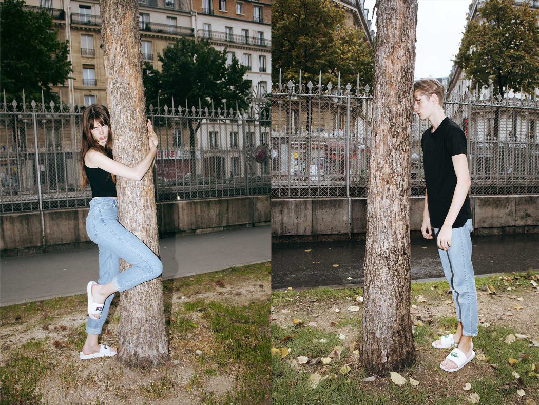 HER- Top Brandy Melville / Jean American Apparel / Shoes Fila HIM- T-shirt Vintage / Jeans ASOS / Shoes Lacoste 