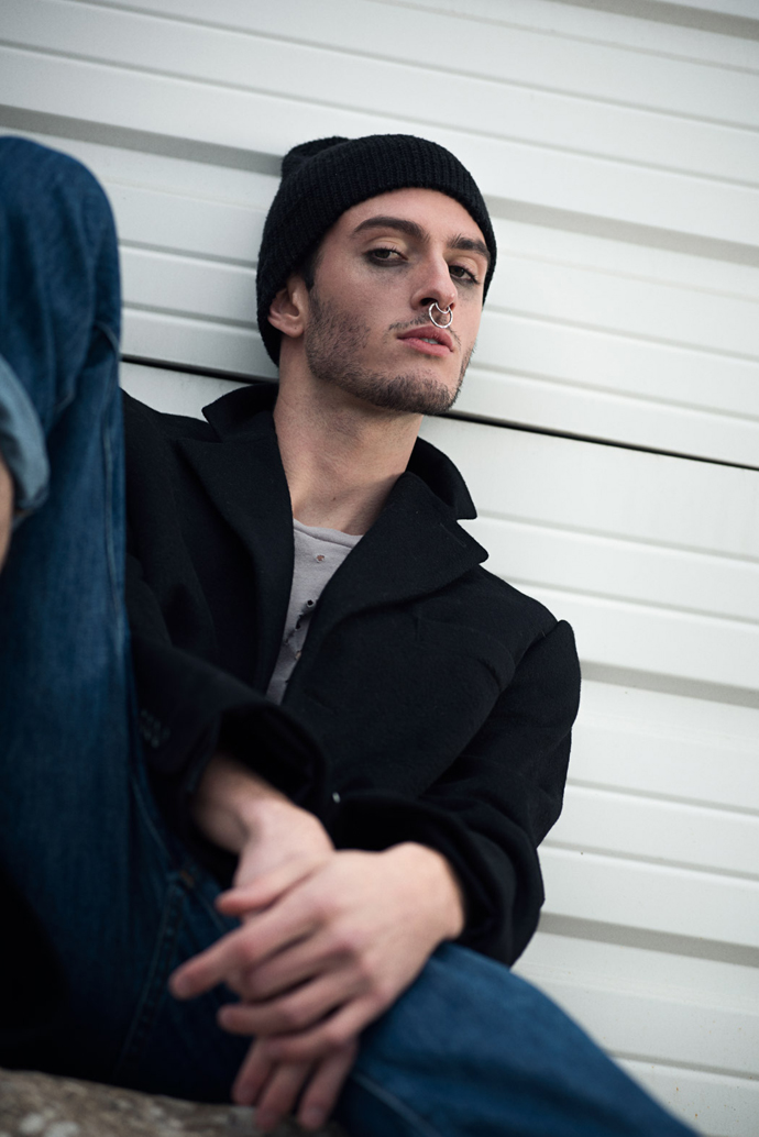 Coat-Stafford  Shirt- H&M  Jeans- Levis Vintage Hat- Model personal Socks-Izod 